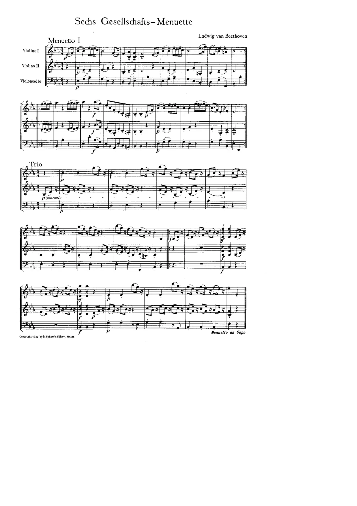 6 Minuets - Page 1
