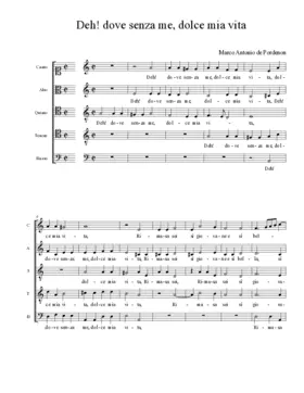 Deh! dove senza me, dolce mia vita