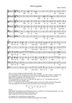 Gott ist getreu
