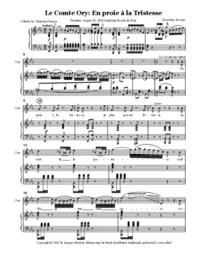 En proie à la tristesse (from 'Le Comte Ory')