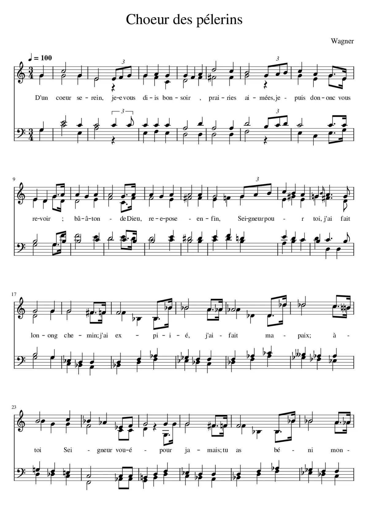Choeur des Pélerins - Page 1