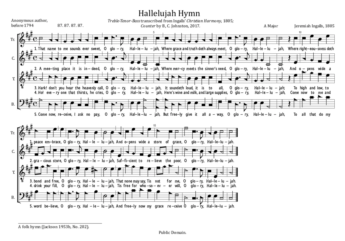 Hallelujah Hymn - Page 1
