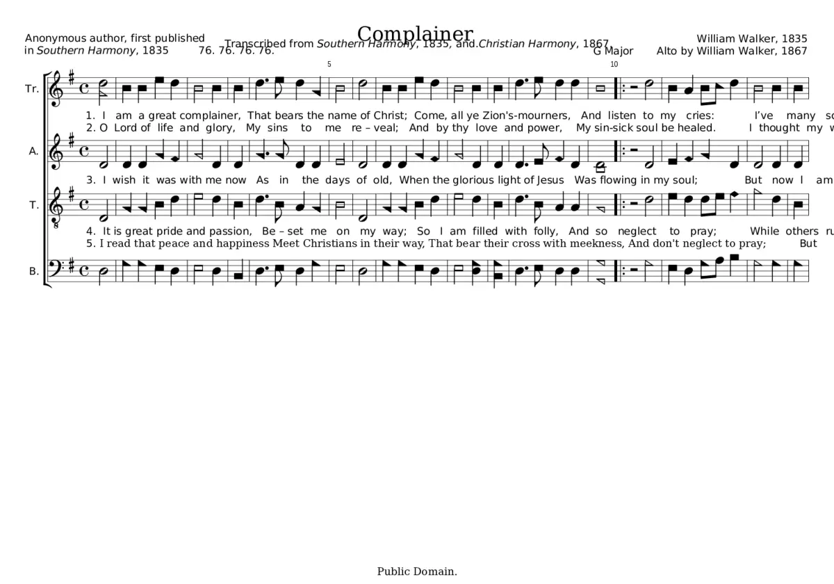 Complainer - William Walker - Page 1
