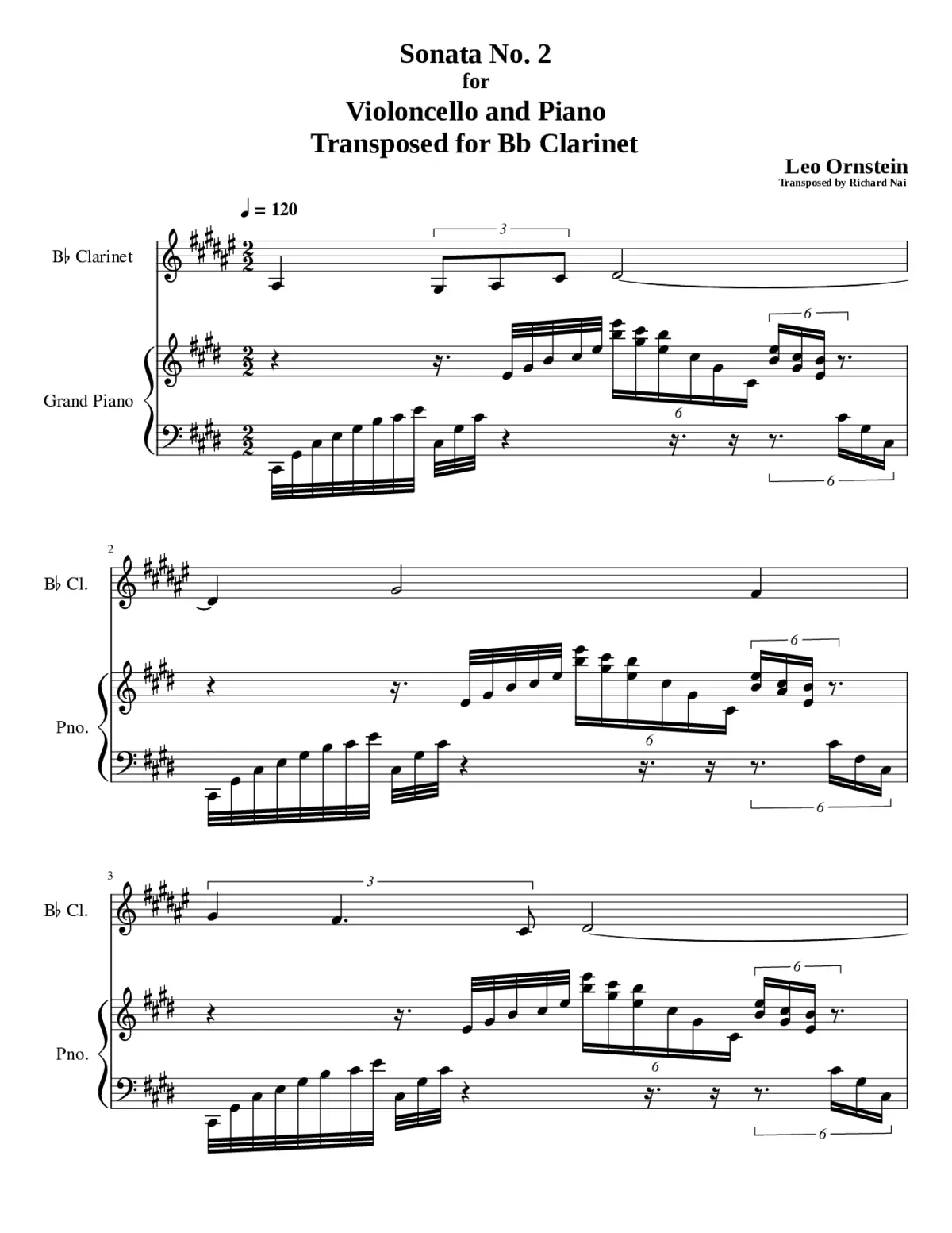Cello Sonata No.2 SO 613 - Page 1