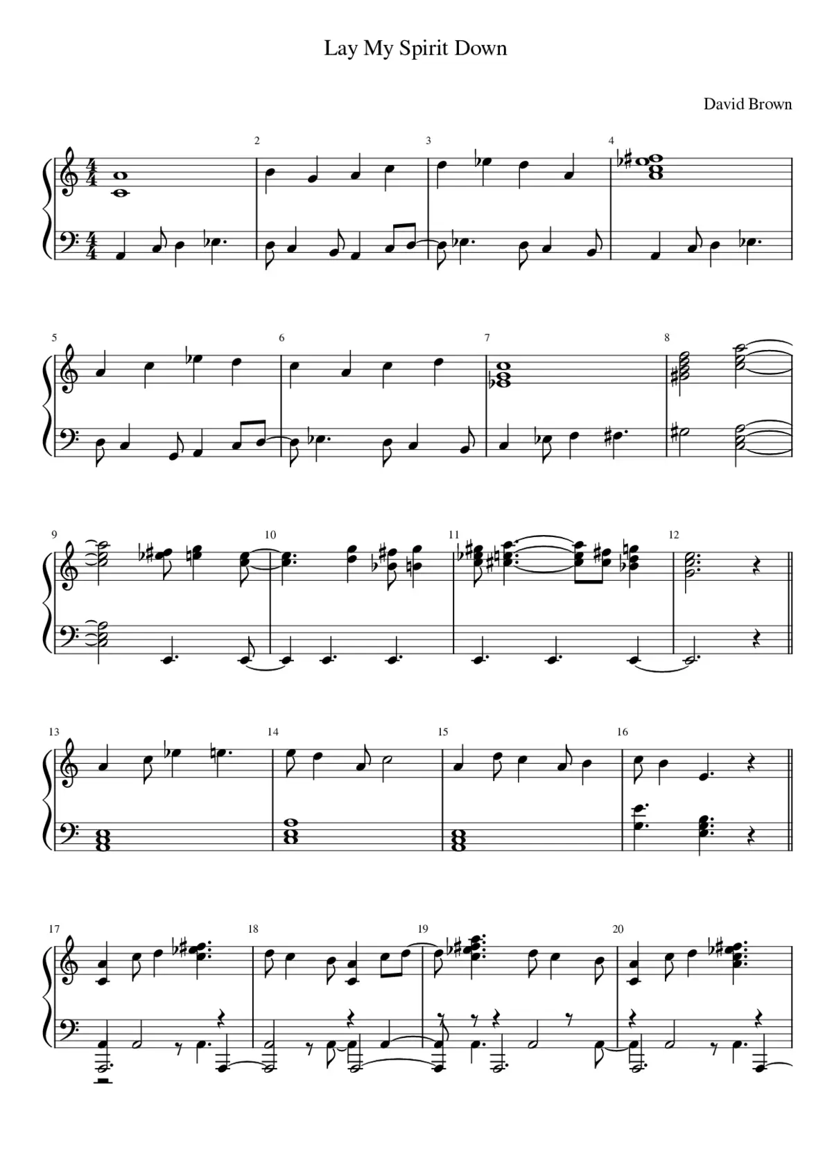 Lay My Spirit Down - Page 1