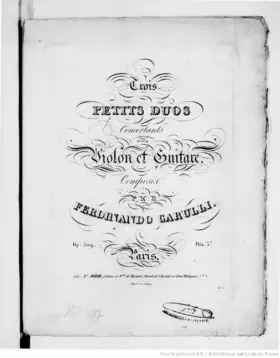 3 Petits Duos concertants pour Violon et Guitare