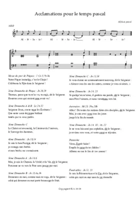 Acclamations pour le temps pascal