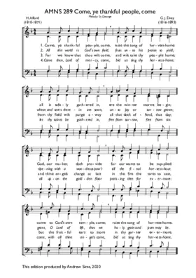 Come, ye thankful people come