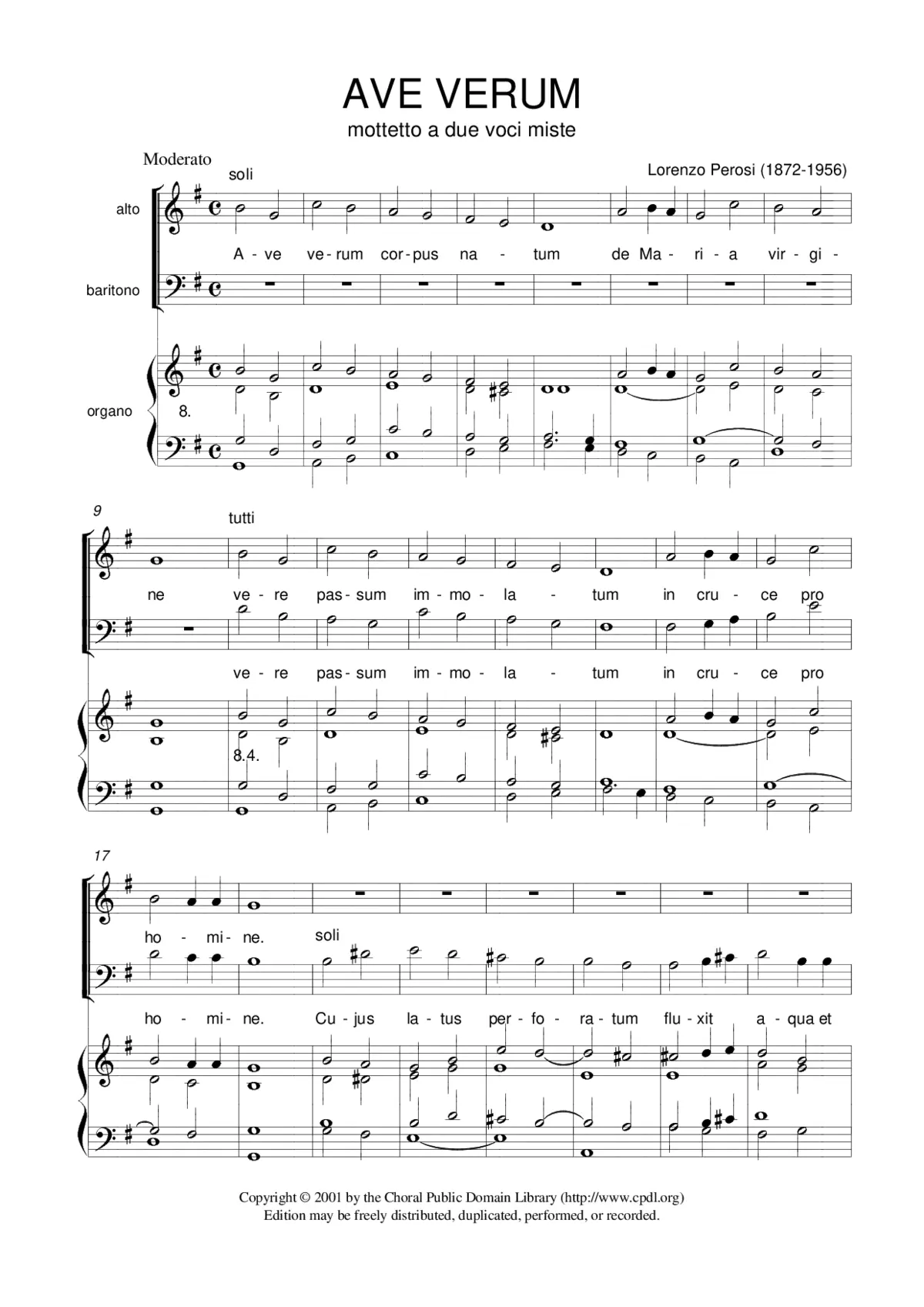 Ave verum corpus - Page 1