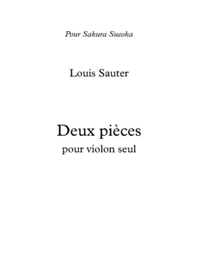 2 Pièces pour violon seul
