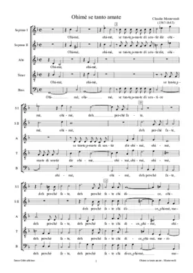 Ohimè, se tanto amate