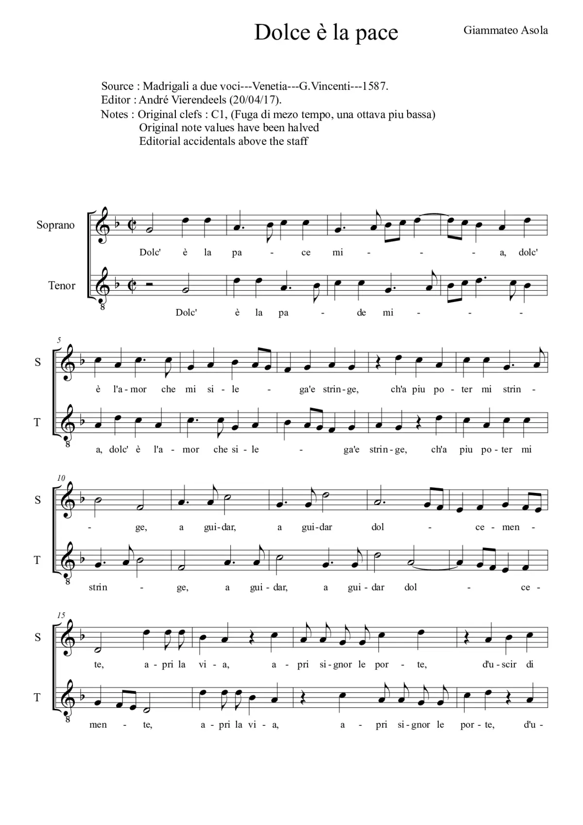 Dolce è la pace - Page 1