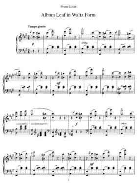 Albumblatt in Walzerform