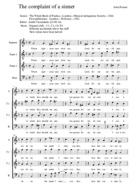 The complaint of a sinner