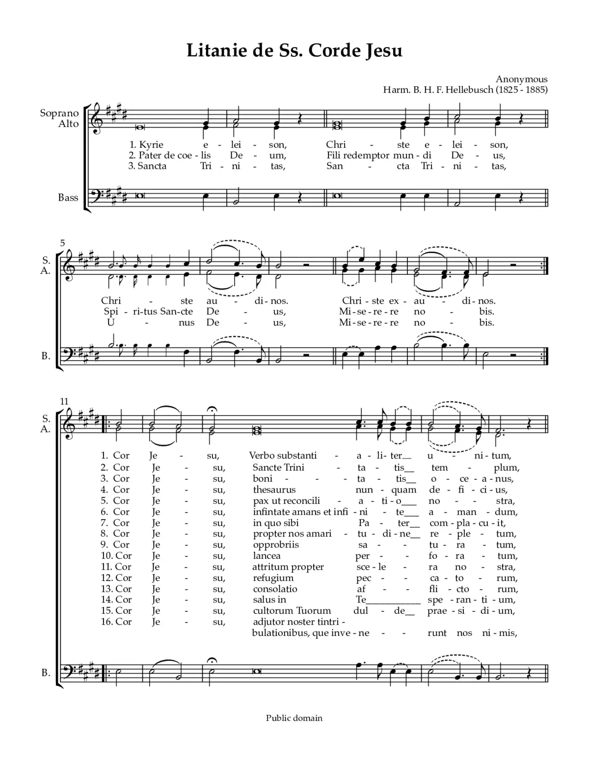 Litaniae de Sacratissimo Corde Iesu - Page 1