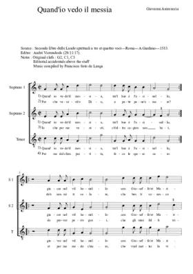 Quand' io vedo il messia