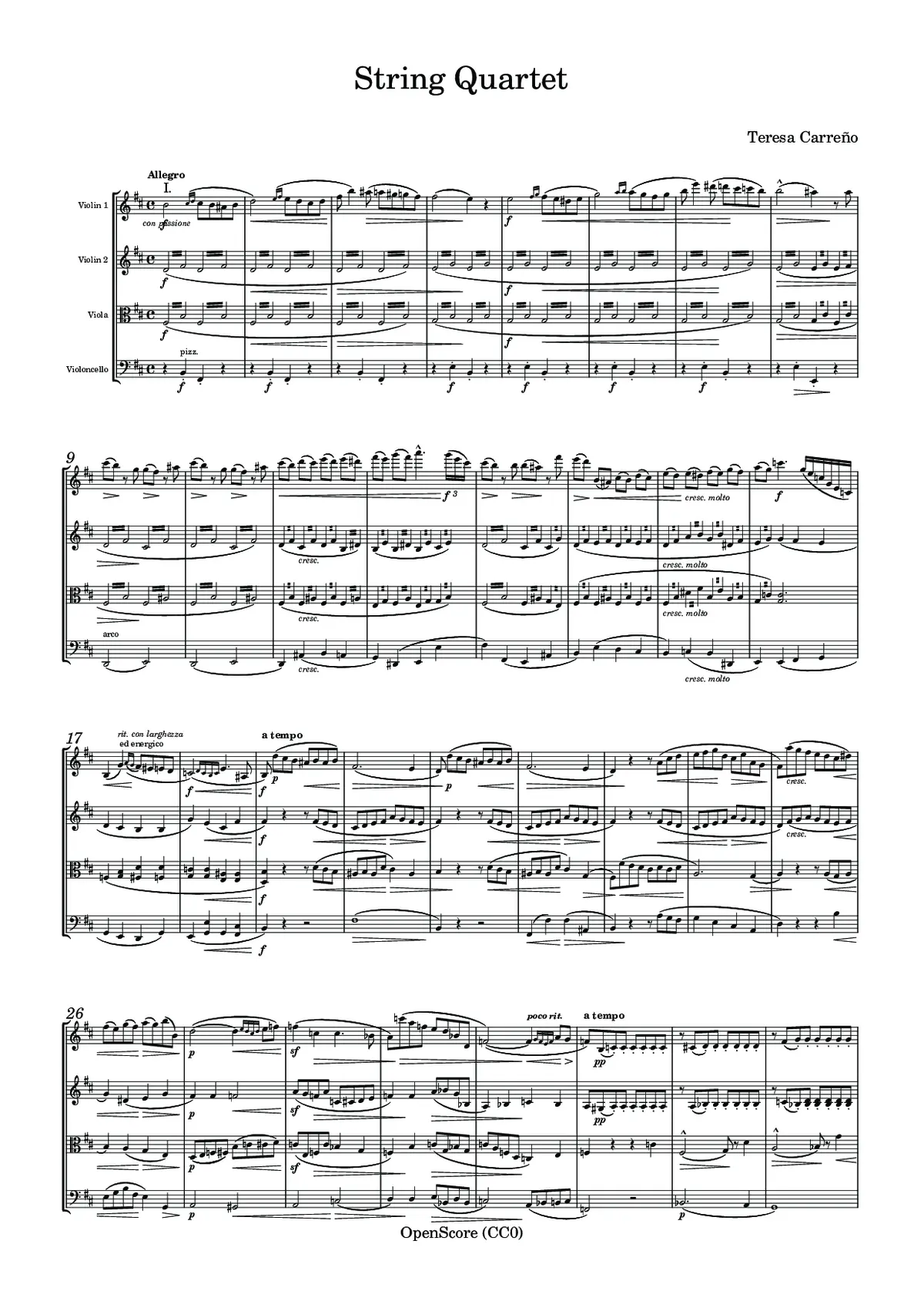 String Quartet - Page 1