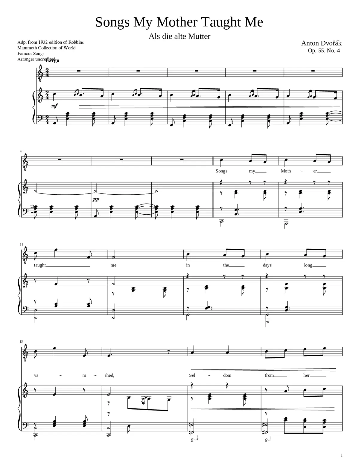 Gypsy Songs Op.55 - Page 1