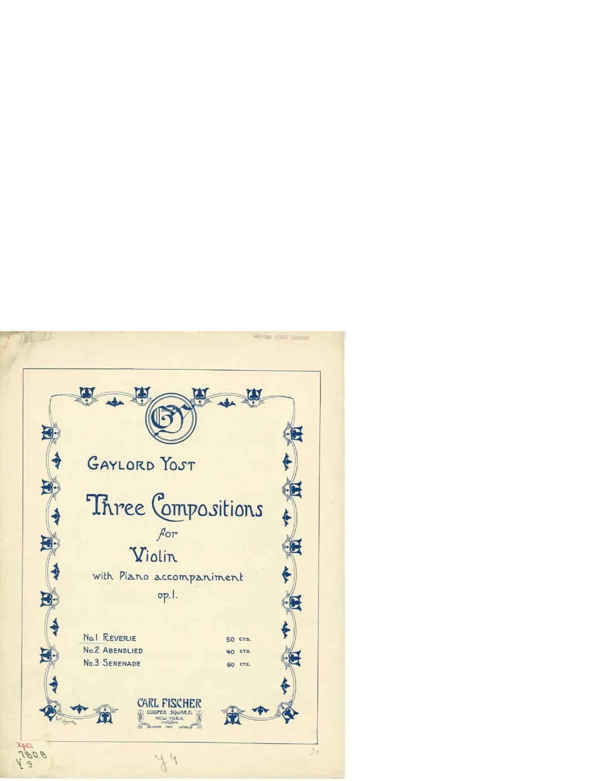 3 Compositions for Violin - Page 1