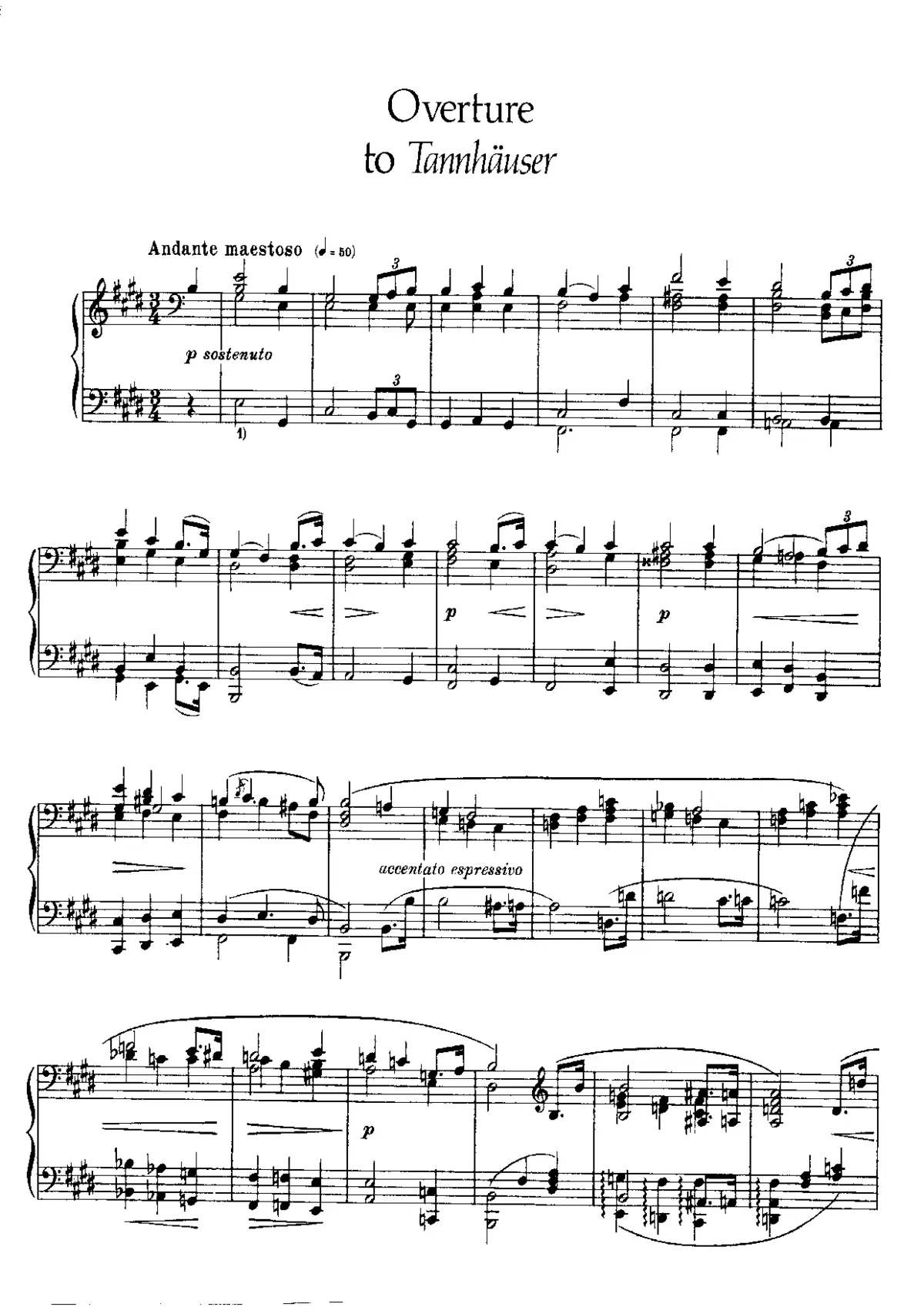 Ouvertüre zu Tannhäuser - Page 1