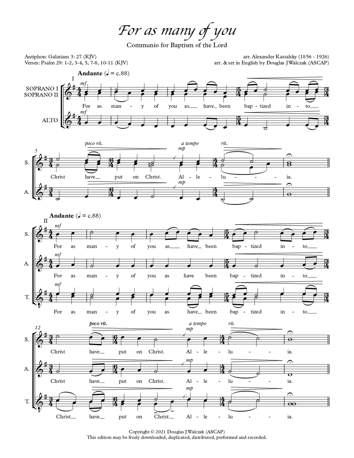 For as many of you - Page 1