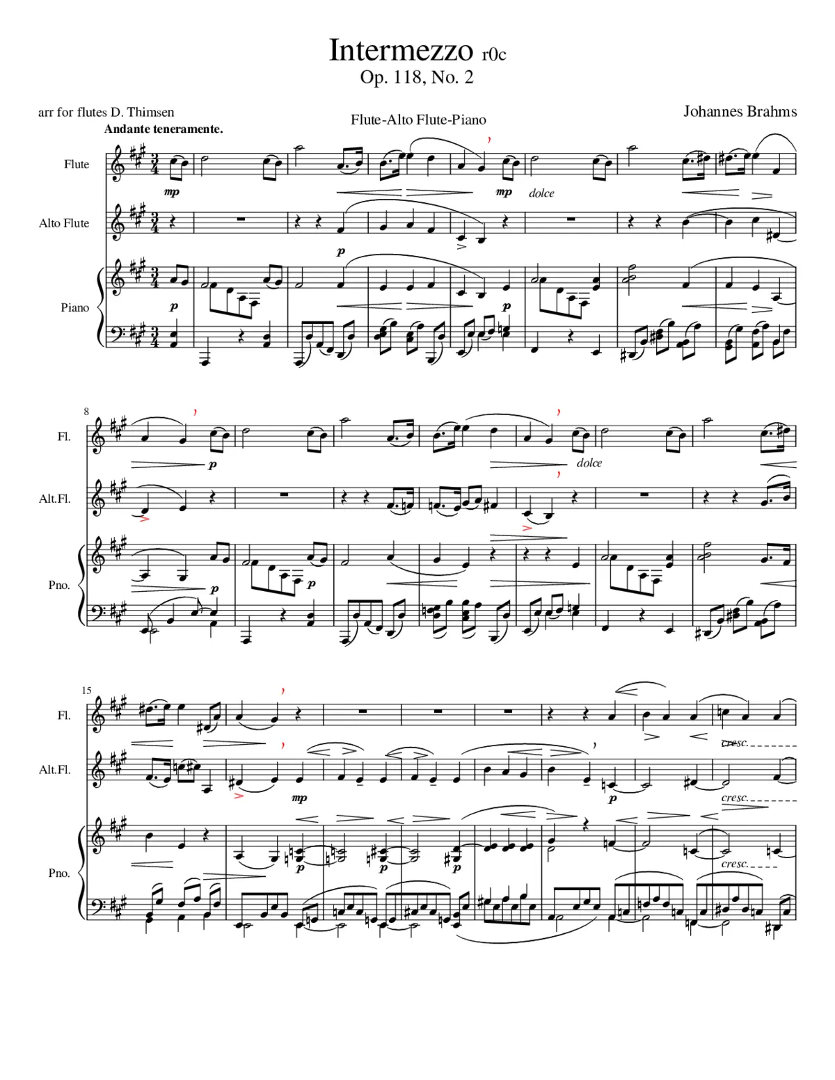 6 Klavierstücke Op.118 - Page 1