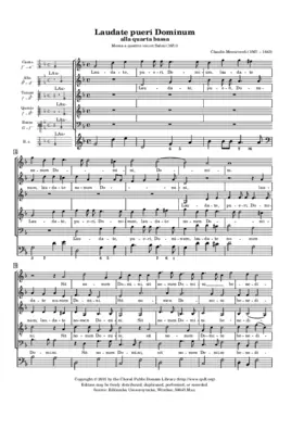 Laudate pueri a 5 voci da Cappella