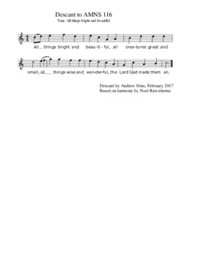 All things bright and beautiful