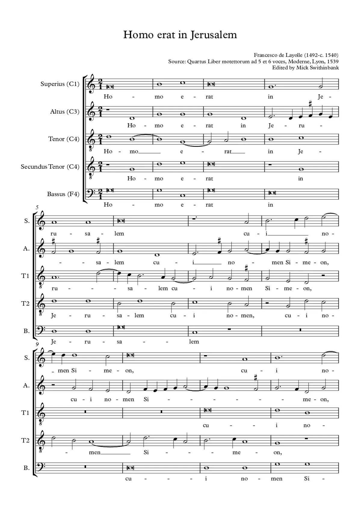 Homo erat in Jerusalem - Page 1
