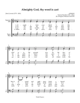 Almighty God, thy word is cast