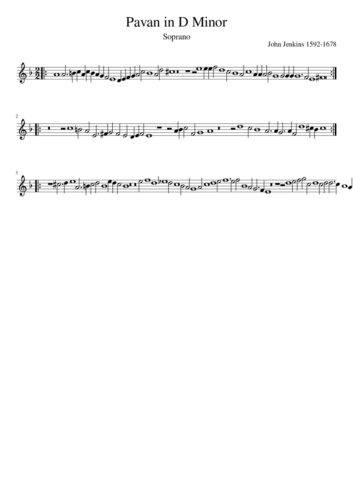Pavan in D Minor - Page 1