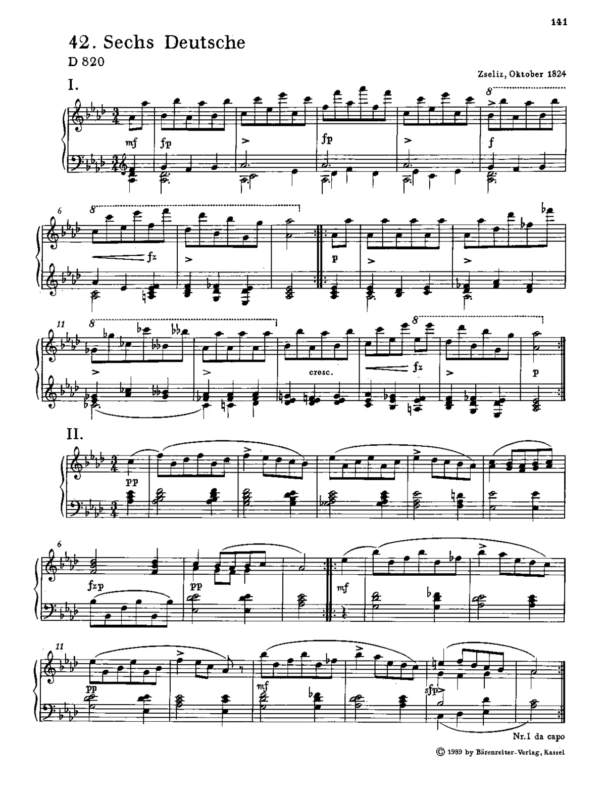 6 German Dances - Page 1