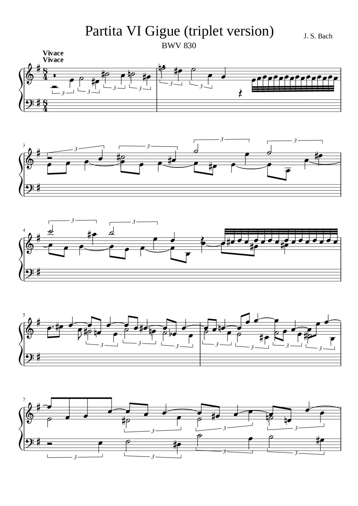 Partita in E minor BWV 830 - Page 1