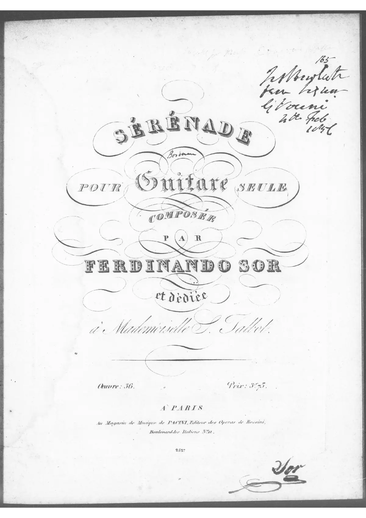 Sérénade - Page 1