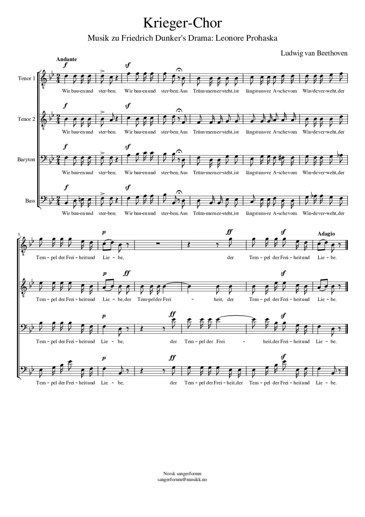 Krieger-Chor - Page 1