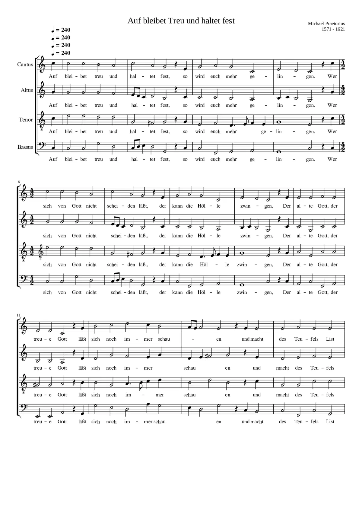 Auf bleibet Treu und haltet fest - Page 1