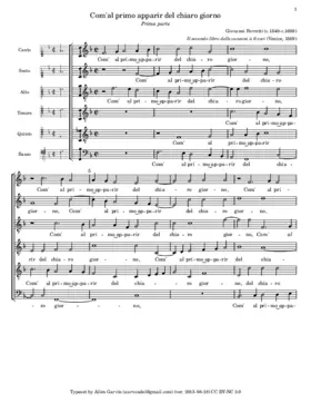 Com'al primo apparir del chiaro giorno