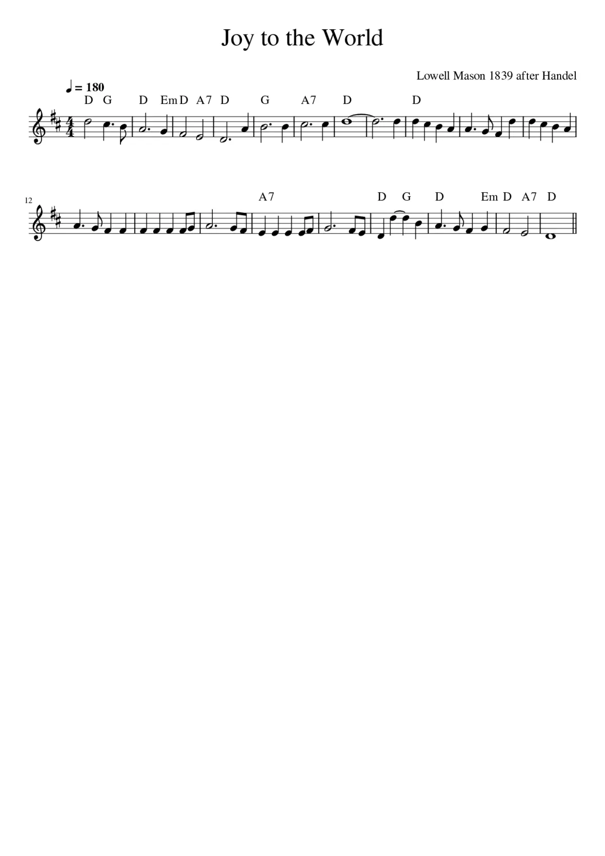 Joy to the World - Page 1