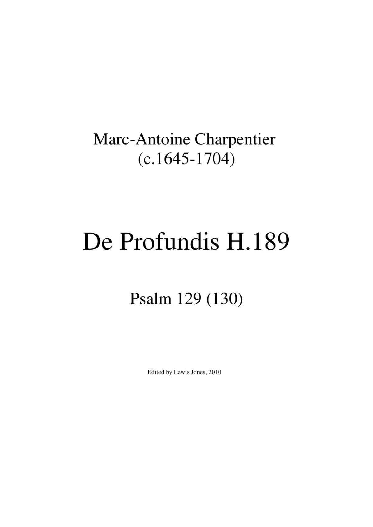 De Profundis H 189 - Page 1