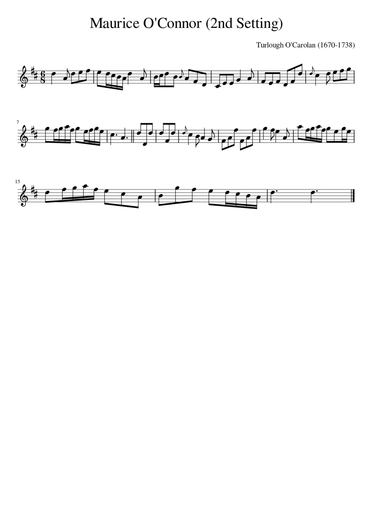 Maurice O'Connor (2nd Setting) - Page 1