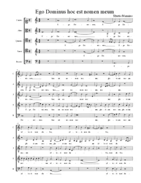 Ego Dominus hoc est nomen meum