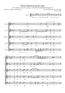 Dixit Dominus primi toni