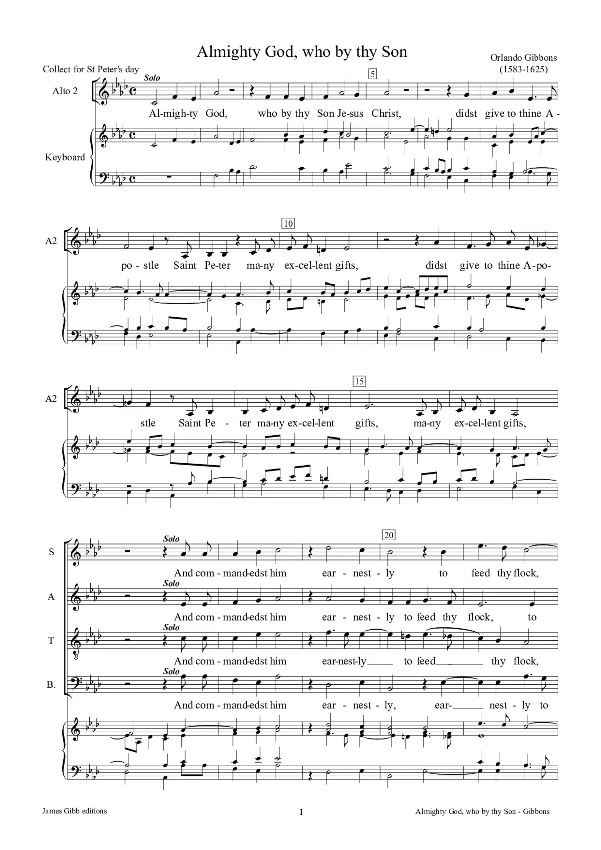Almighty God, who by thy Son - Page 1