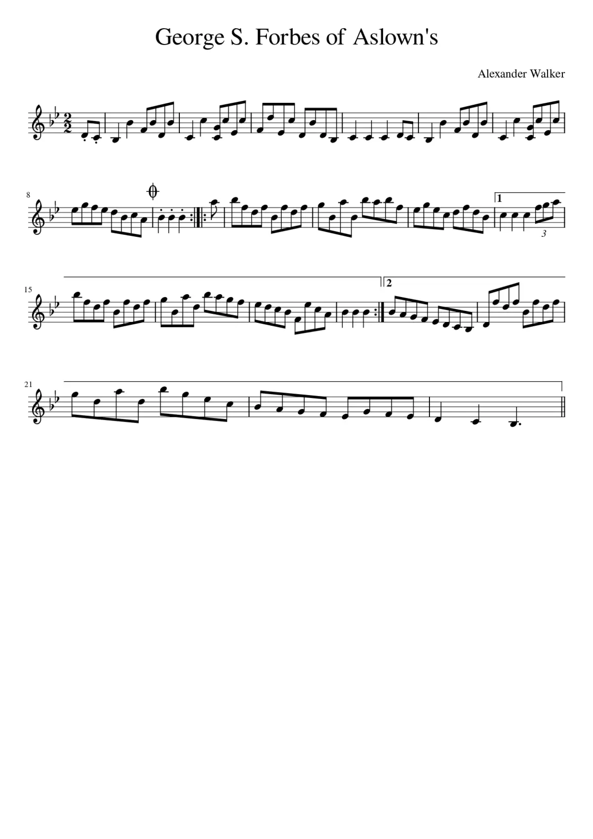 George S. Forbes of Aslown's - Page 1