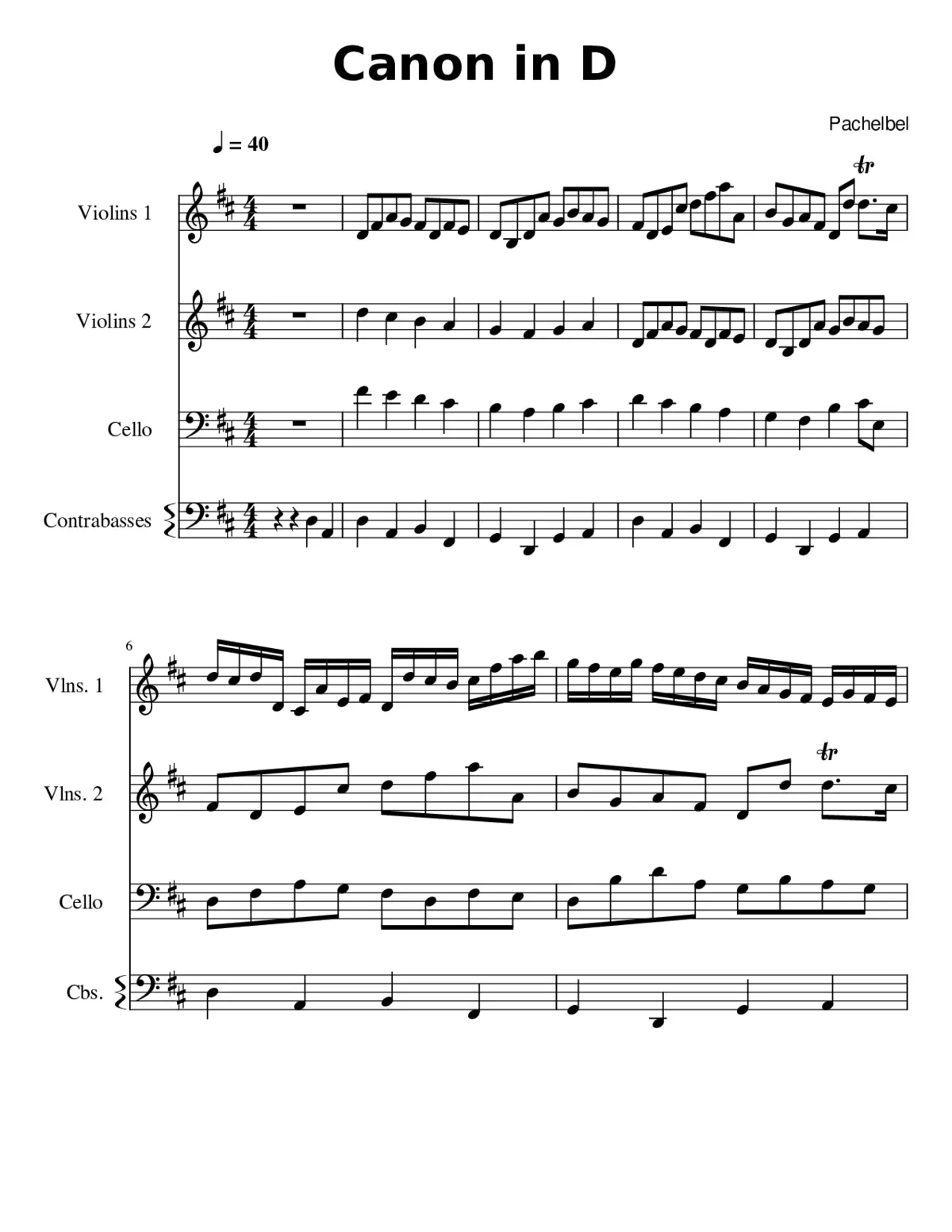 CANON EM D (2 vln cello bass) versão 2 - Page 1