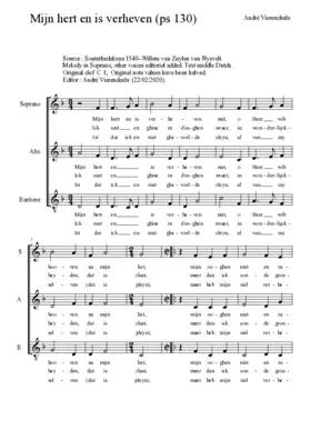 Mijn hert en is verheven niet