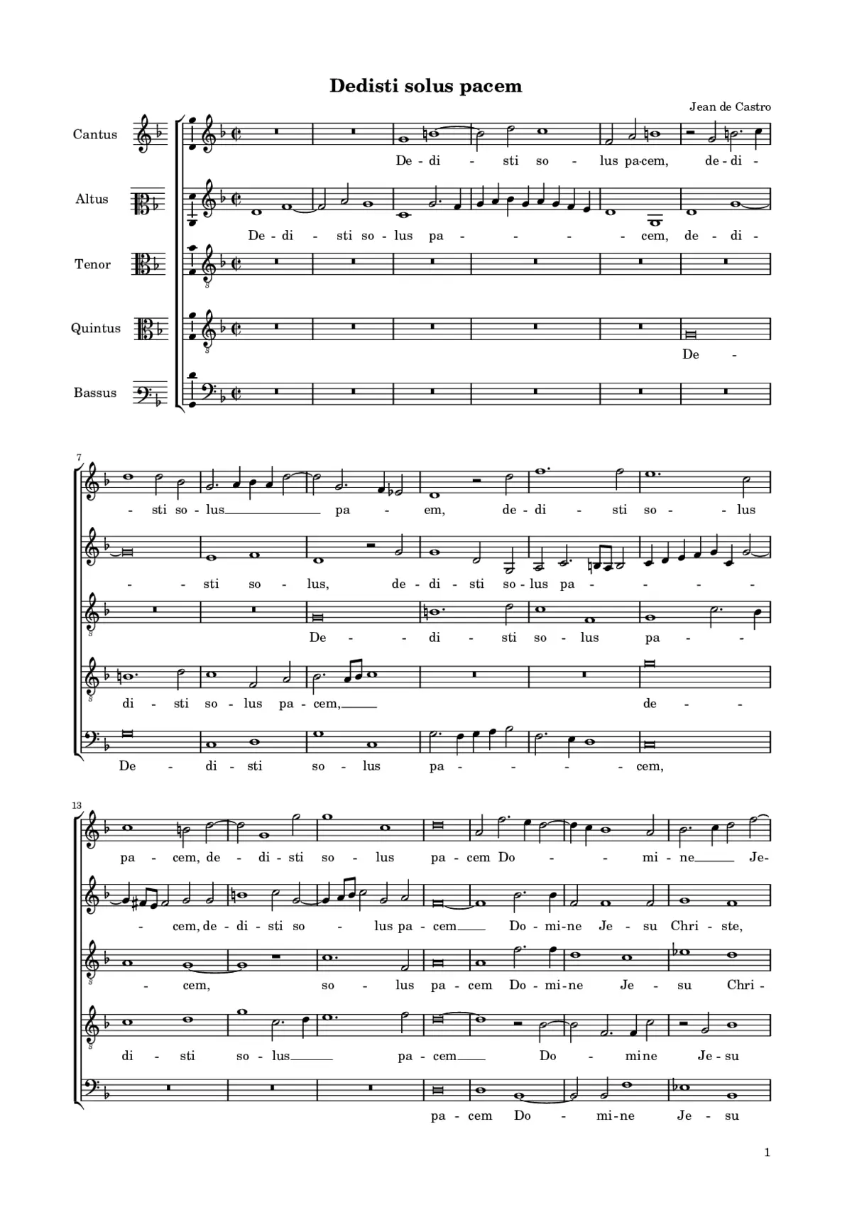 Dedisti solus pacem - Page 1
