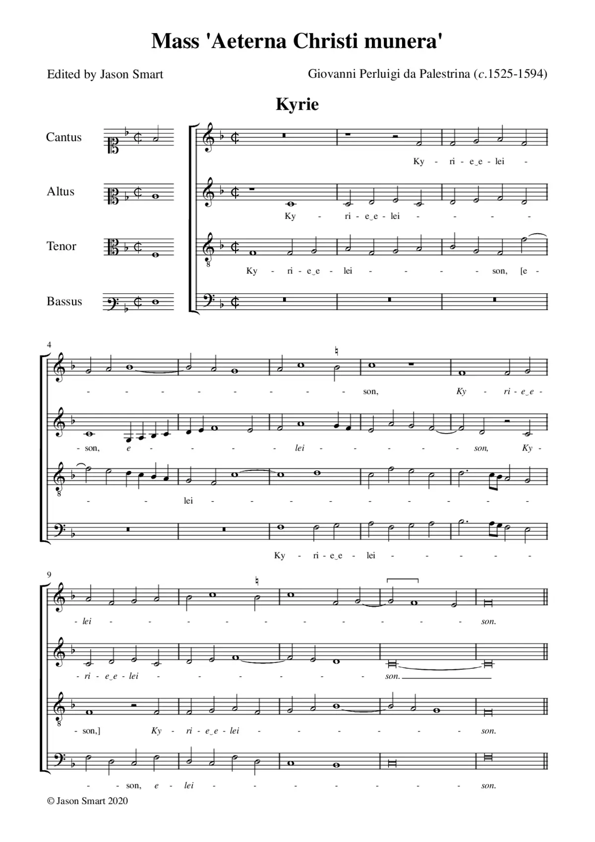 Missa Aeterna Christi munera - Page 1