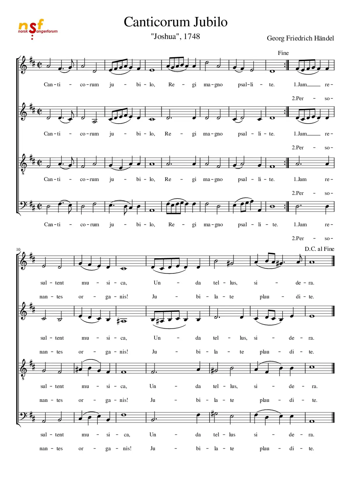 Canticorum jubilo - Page 1