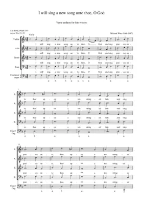I will sing a new song unto Thee, O God
